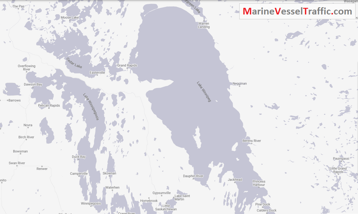 Live Marine Traffic, Density Map and Current Position of ships in LAKE WINNIPEG 